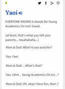 What Yaoi "really" stands for