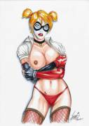 Topless Harley Quinn [HM1art]
