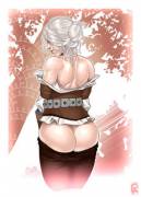 Ciri from behind; putting on a bit of a show (The Witcher) [cedargrove]