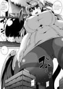 Akuma no Kimagure (big breasts, demon girl, giantess, growth, huge breasts, pantyhose, stockings)