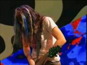 L7 guitarists strips - from "The Word" TV show, 1992
