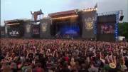 Girls lining up to flash at Steel Panther gig in Wacken