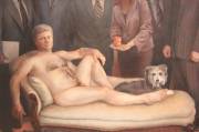 In honour of Canada's federal election today, I present to you Prime Minister Stephen Harper, reclining nude upon a couch [Margaret Sutherland]