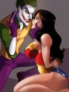 The Joker having his way with Wonder Woman (tinkerbomb)