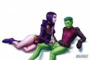Raven takes matters with Beastboy into her own hands (AdultArtMarmar)