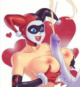 Harley Quinn clowning around (supersatanson)