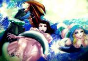 Tide Ravage on Naga, Lina, and Crystal Maiden
