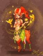 Aiushtha, the Enchantress Colored (x-post from r/Dota2)