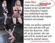 Anna was a feminist rebel, she's begging on her knees now!