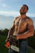 It's [Lumberjack Monday], and who doesn't love a man with a chainsaw?