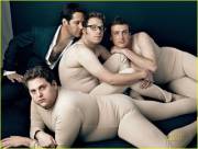 Oh my... (Paul Rudd, in a spoof photograph with Jonah Hill, Seth Rogen, and Jason Segel)