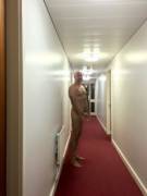 Naked in the hall