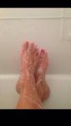 Love those soapy toes...