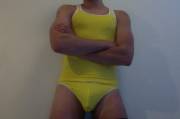 First post! Me in yellow shirt and briefs