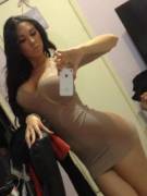 Nice curves in tight dress