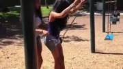 Giving her friend a push on the swing (xpost r/nononono)