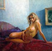 Nude on Red - By Eric Wallis 2008 [Blond]