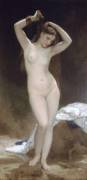 "The Bather" by William-Adolphe Bouguereau [Academic Nude, Oil, Pale]