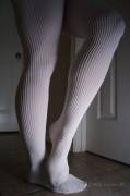 My New Ribbed White Tights