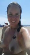 My [f]irst time at a topless beach!