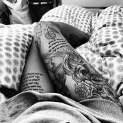 Tattooed legs