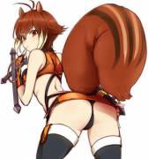 Makoto's squirrel tail (BlazBlue)