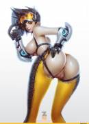 Tracer seems to have encountered a wardrobe malfunction (Zeronis) [Overwatch]