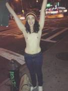 the shirt came off at the corner of 16th and 6th ave