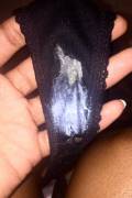 Just 3 hours of wear and the gusset of this naughty thong is caked in my cream ;) Who wants a taste?
