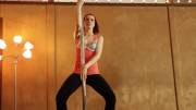 Felicia Day tries pole dancing