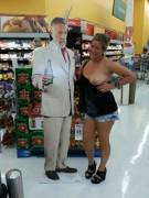 She doesn't always expose one boob in Walmart, but when she does...