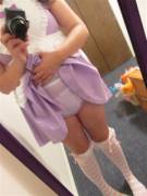 #selfie! I got a lavender maid outfit and Molicares in the mail this week. They were meant to be together.