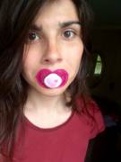 I gotted a new pacifier tooday, me happy ^~^