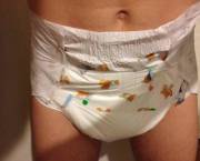 First night padded to bed! My soggy Bambino night!