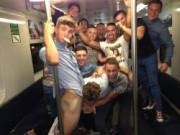 Pants off on the train