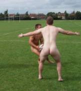 Playing rugby