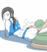 Wii fit trainer's sparring sessions with little mac got out of hand [zeromomentai]