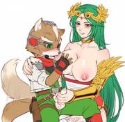 This is a pairing you don't see often. [Fox, Palutena]