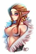 Zelda shows how to be fancy and nude at the same time [Inuki]