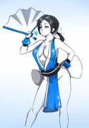 Wii fit trainer's outfit if she was on KOF [lesseinsanimer]
