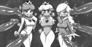 Peach and Rosalina (ft Daisy) about to have tons of fun [Crap-man]