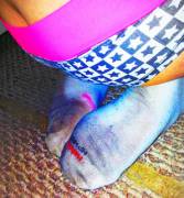 My sock pic. .. have an album of interested. :) @nolafeet