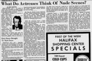 "What do actresses think of nude scenes?" (1969 newspaper column)