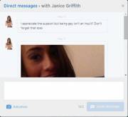 Janice Griffith Direct Messaged me on Twitter