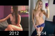 Before and after 2 year transformation - MFC Model LaceyBlack