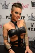 Christy Mack in leather.