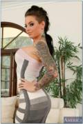 Christy Mack in a tight dress