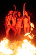 (GroupOfNudeGirls) Campfire by NotoriousThrowaway