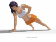 One handed push ups by twinsnake-coatl