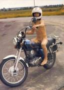 Helmet required, but nothing else. Smooth rider.